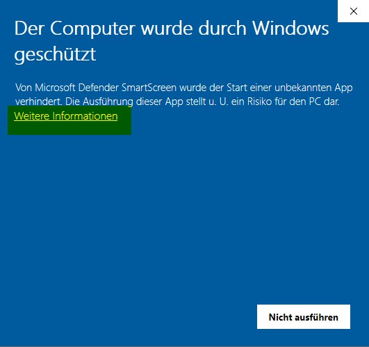 SmartScreen Blau Schritt 1